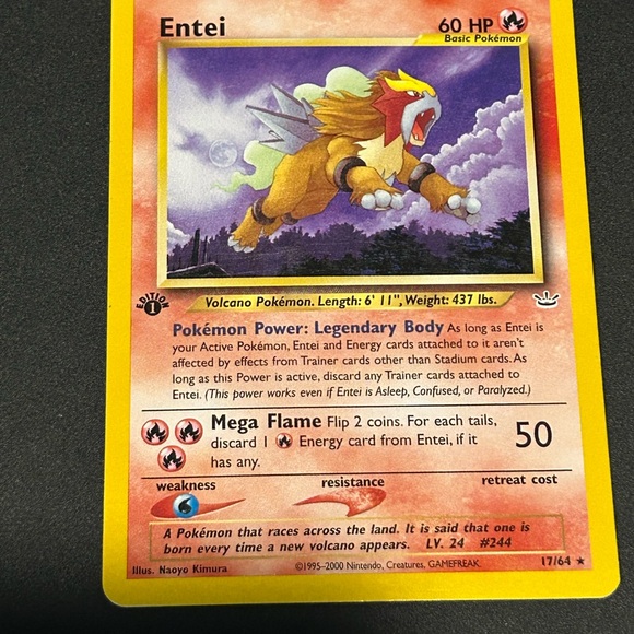 Entei Pokémon 1st edition Neo Revelation - Picture 1 of 14